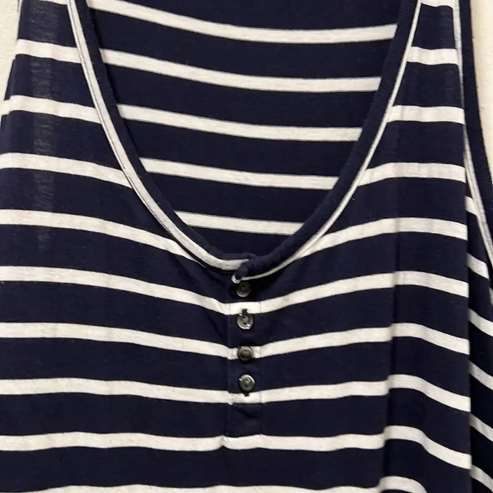 Love by Gap Navy and White Stripped Shorts Sleeveless Romper Size L - Picture 6 of 8